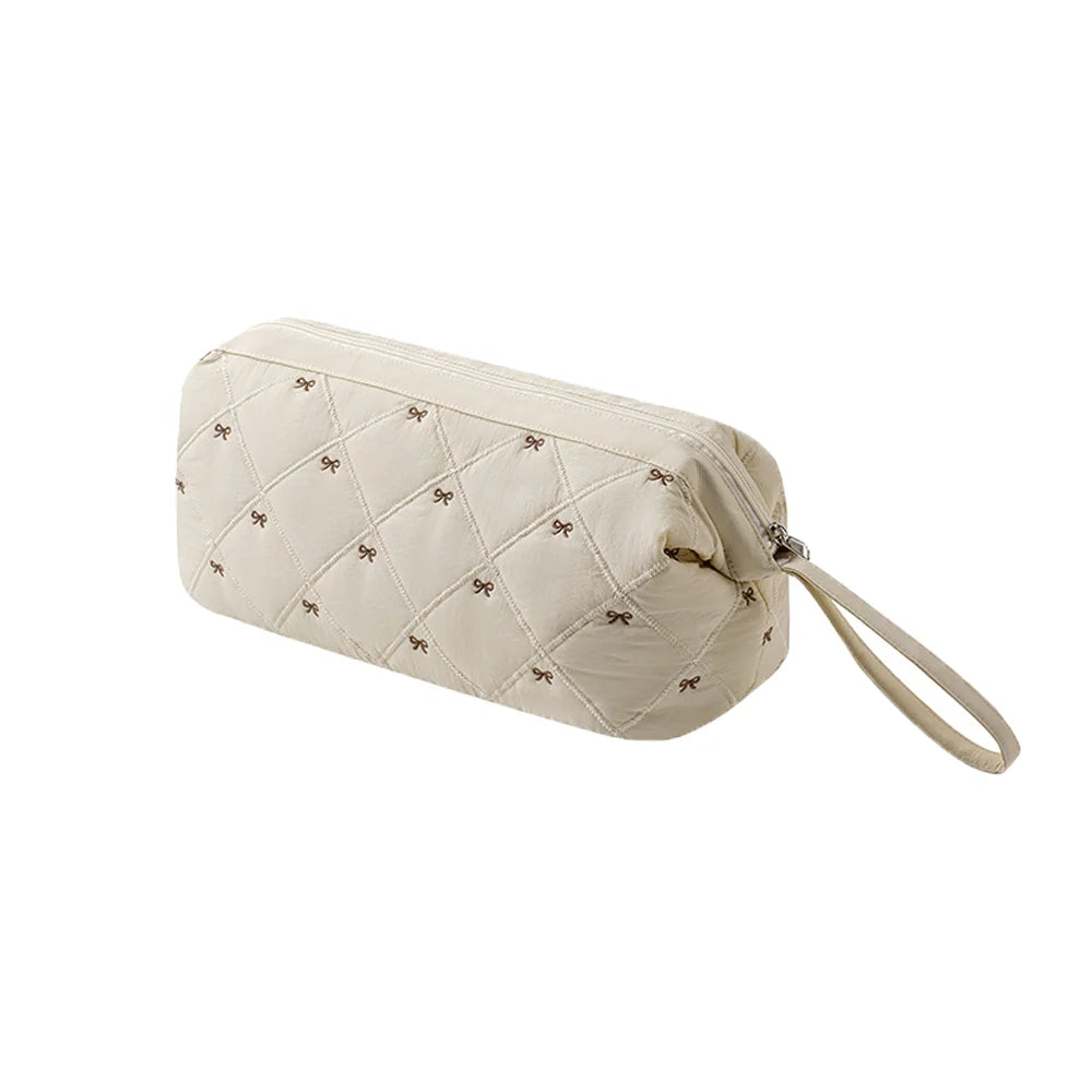 Bowknot Hair Dryer Storage Bag – Dustproof Travel Organizer
