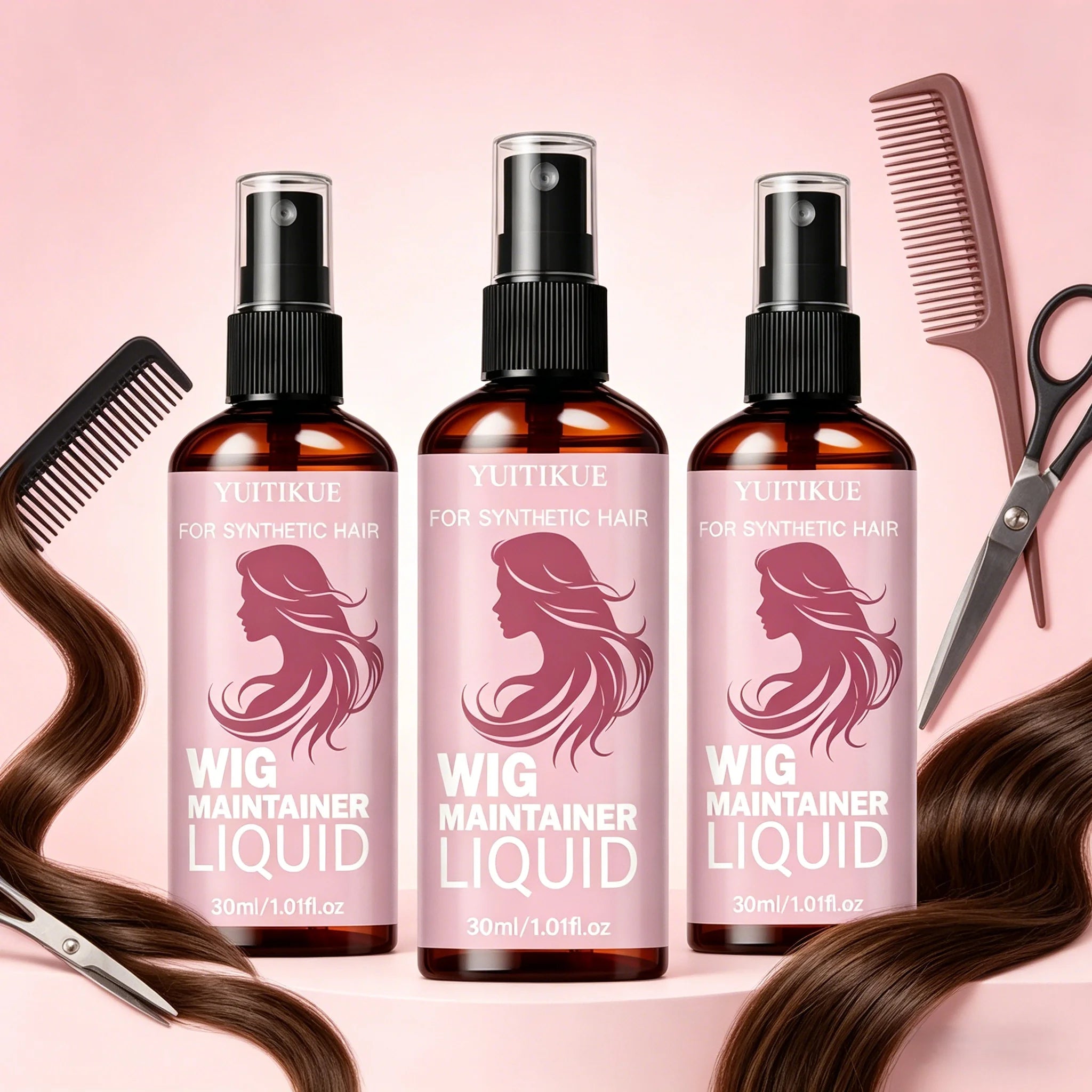 YUITIKUE Wig Detangler Spray – Smooth Synthetic Hair All Day