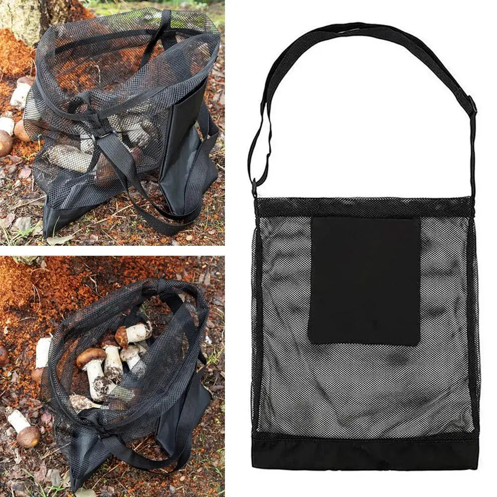 Breathable Mesh Foraging Bag – Adjustable Harvest Shoulder Tote