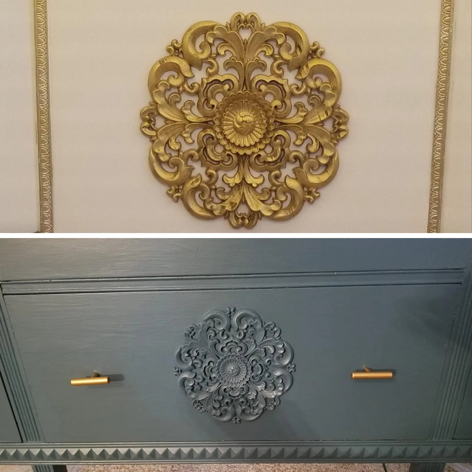 1 pc unpainted round flower carved natural wood decal retro furniture decorative accessories for door cabinets cupboards Oasis Select