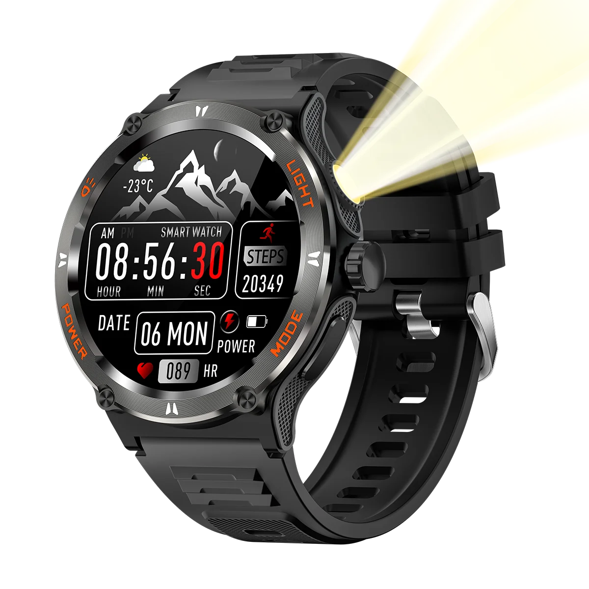 MINGCC Bluetooth Smartwatch 2025 – Calls, Health & Compass
