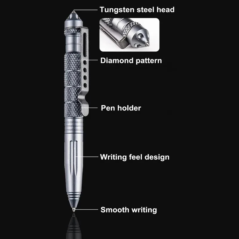 1/2/3/4pcs Multi Functional Tactical Pen High Quality Aluminum Anti Skid Portable Self Pen Steel Glass Breaker Survival Tool Oasis Select