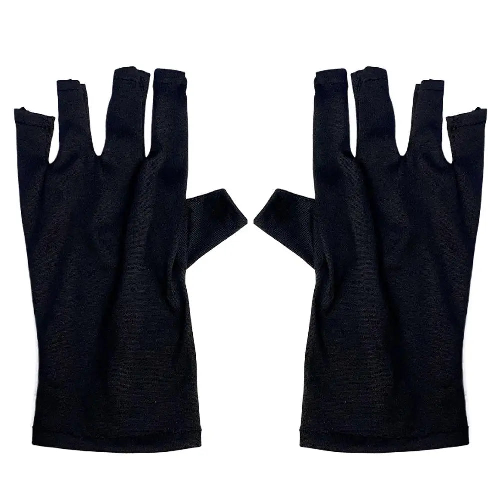 UV Protection Fingerless Gloves for Gel Nail Lamp Manicures Nail Art Gloves Oasis Select A