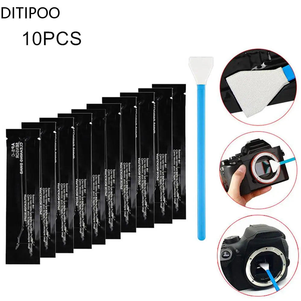 10pcs Professional Sensor Cleaning Kit Cleaner Swab Ultra for Digital Camera's CCD or CMOS Sensor for Full-Frame APS-C Sensors Oasis Select