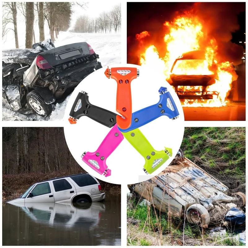 Multi-function Hammer Two-in-one Safety Hammer Rescue Hammer Car Escape Hammer Window Breaker Vehicle Emergency Tool Oasis Select