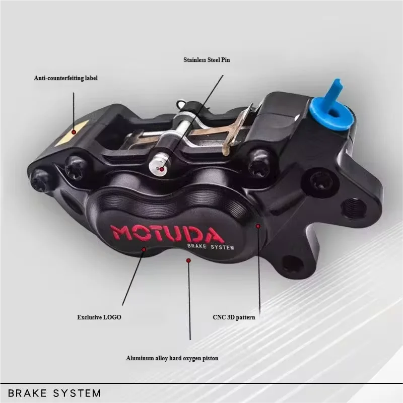 Motuda CNC Big Abalone Caliper Brake Front and Rear Four piston Down Pump Oasis Select