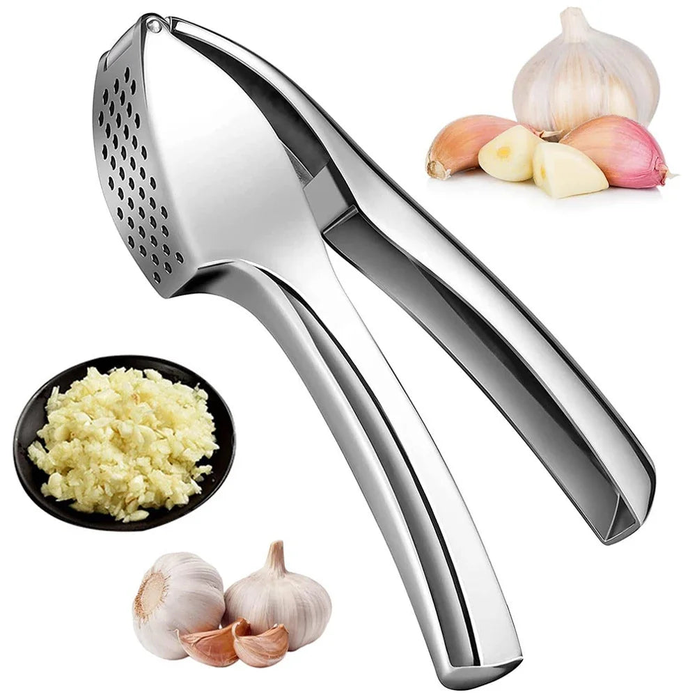 Garlic Press Stainless Steel Garlic Mincer Garlic Crusher Detachable Easy to Squeeze and Clean Kitchen Tools for Fine Garlic Oasis Select