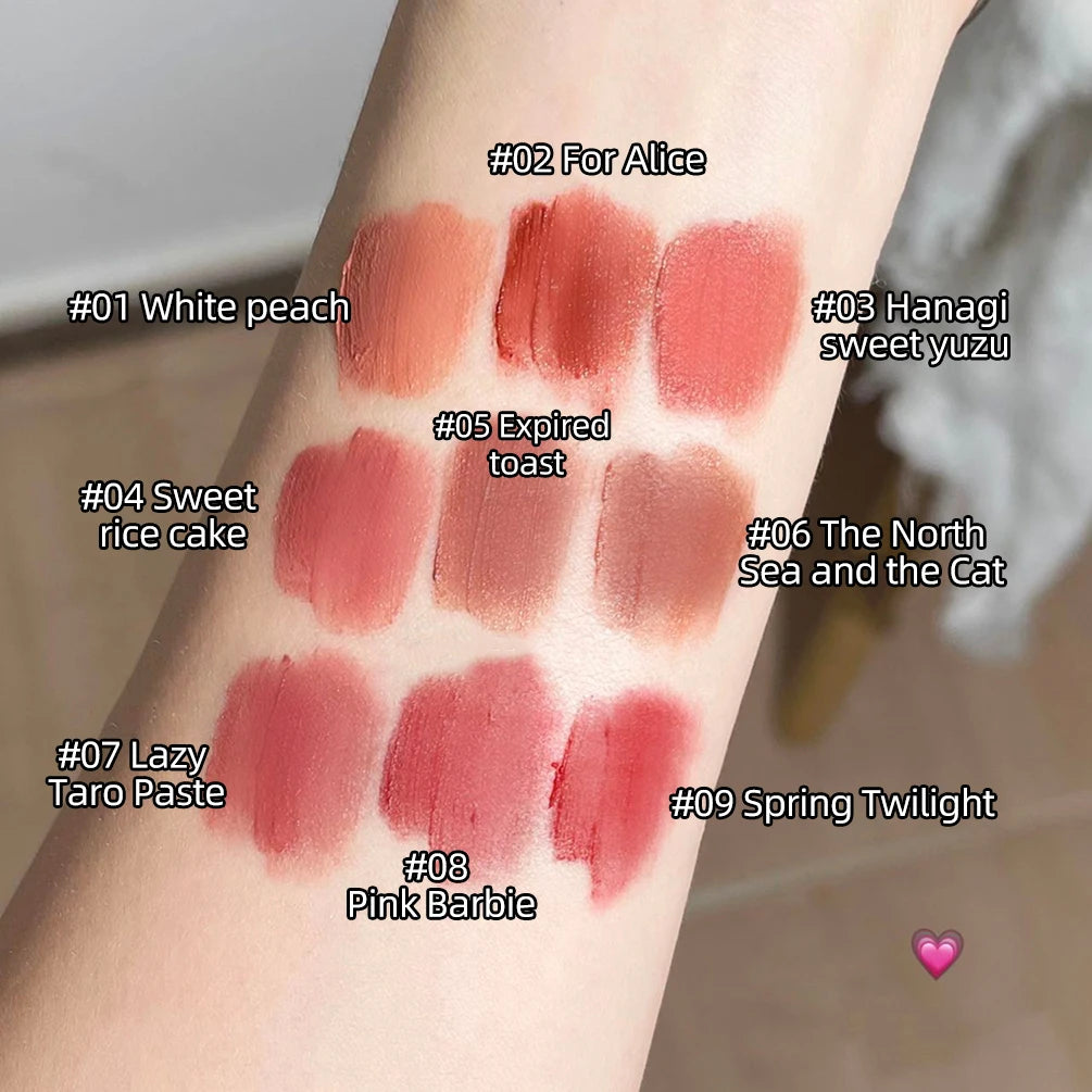 Cute Bear Keychain Matte Lip Mud – Velvet Liquid Lipstick