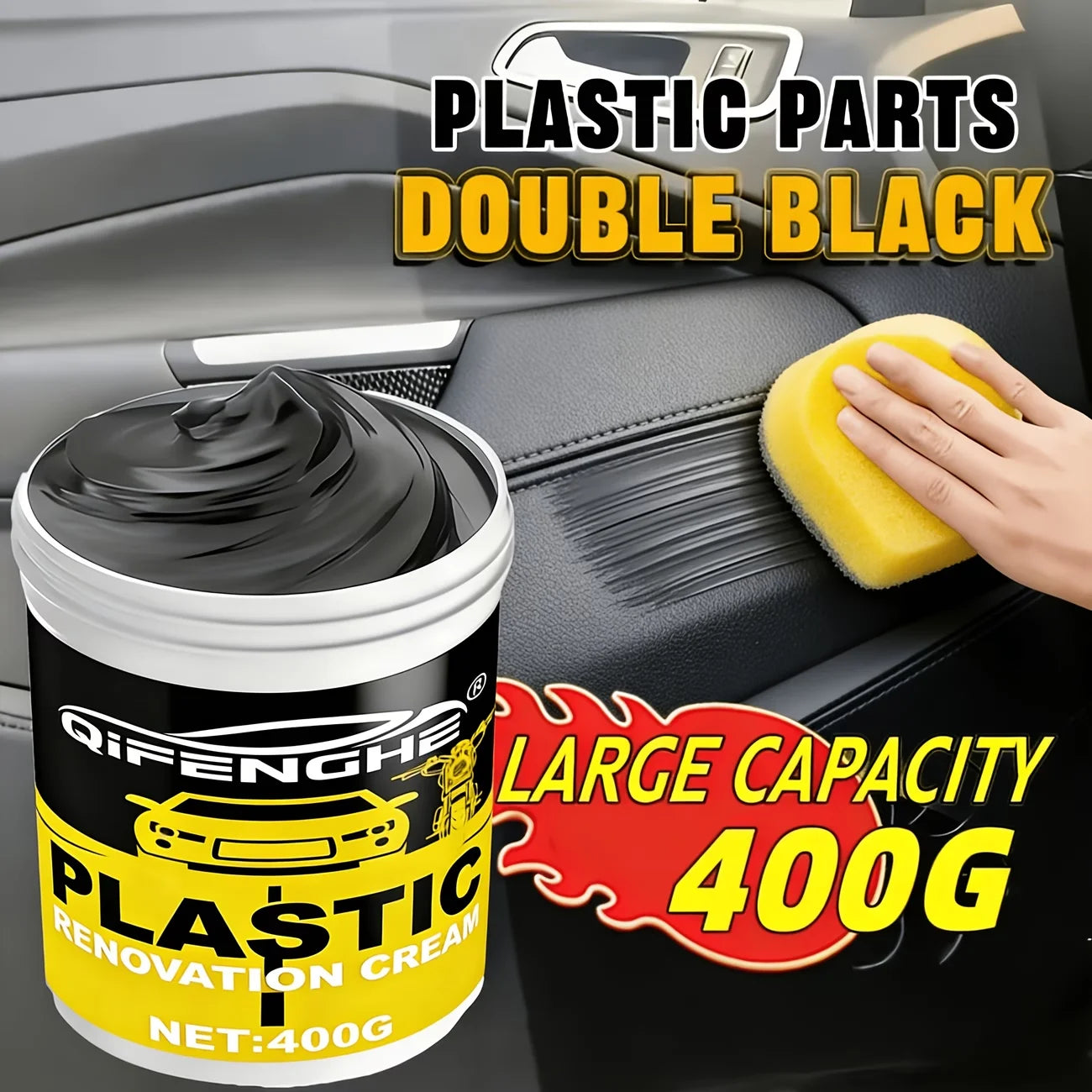 Car Plastic Restorer Cream – Trim, Bumper & Dashboard Renovator