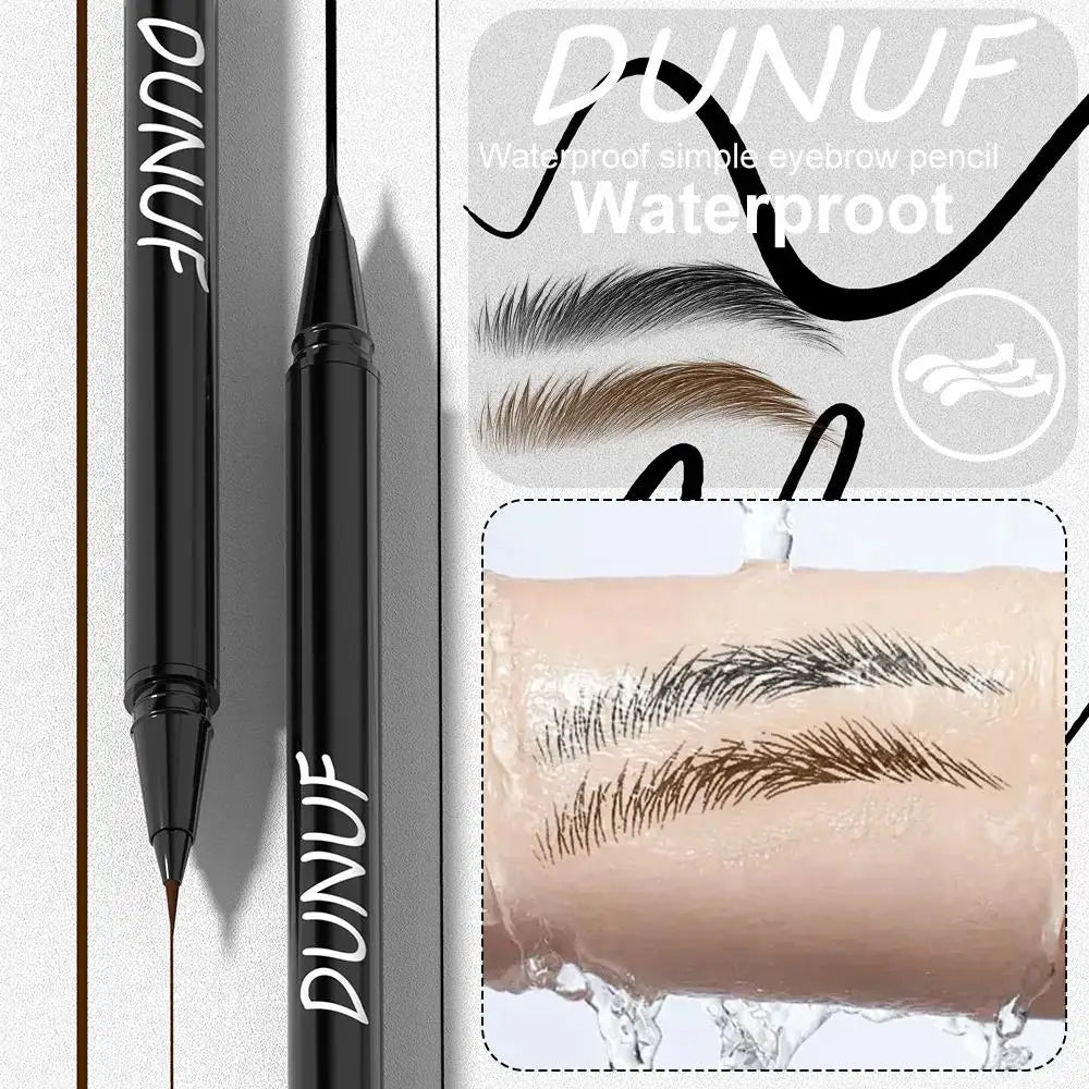 DUNUF Waterproof Liquid Eyebrow Pencil – Long-Lasting 2 Colors
