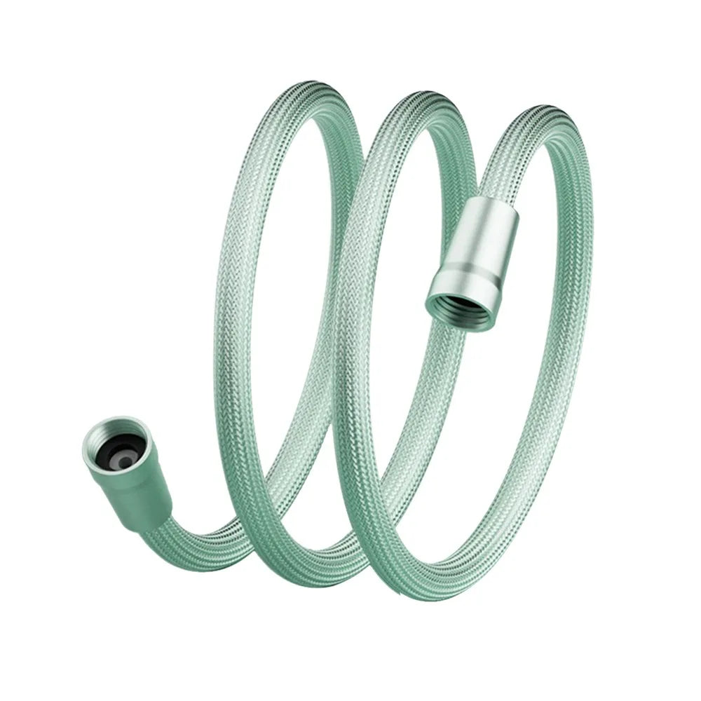 1.5/2 Meter Handheld Shower Hose Universal Interface Anti Winding Shower Tube High Pressure Flexible Bath Shower Nylon Pipe Oasis Select 1.5meter-green