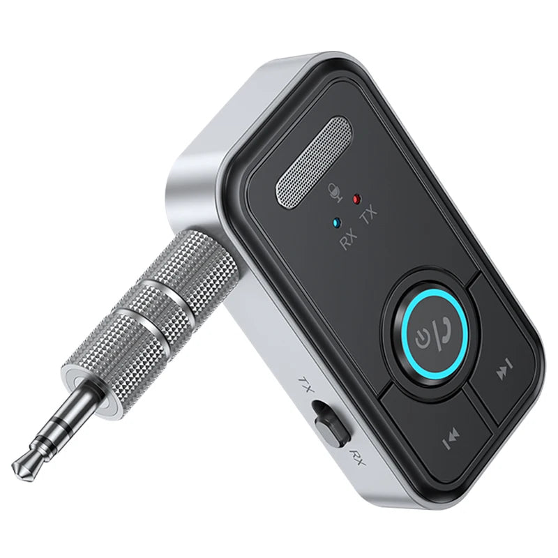 Upgraded Bluetooth 5.4 Car AUX Audio Adapter HiFi Stereo Music Wireless Receiver Transmitter 3.5MM With Mic Calling For Car Kit Oasis Select T67