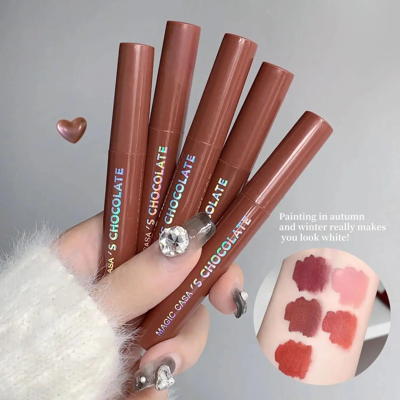 MAGIC CASA 5-Pc Waterproof Velvet Matte Liquid Lipstick Set