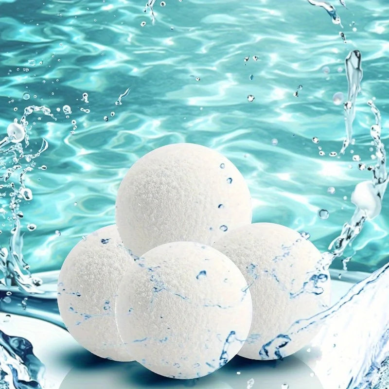 Efficient And Convenient - 4pcs Pool Cleaning Balls - Quick Absorption And High-Efficiency Dirt Removal, Reusable SPA, Hot Tub Oasis Select