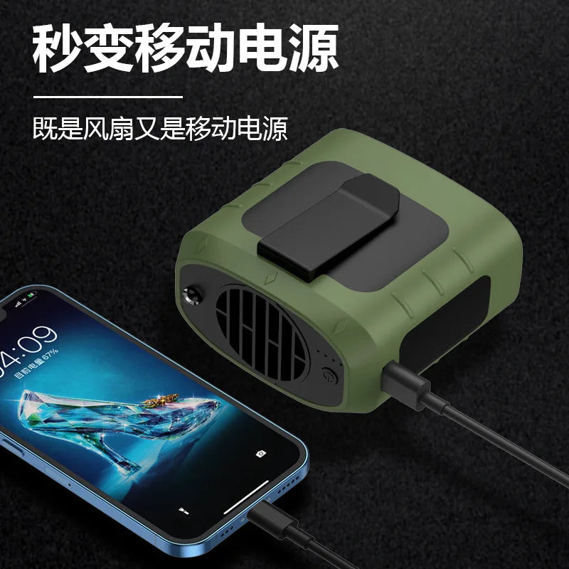 URGGU Neck Fan with 10000mAh Power Bank & LED – Outdoor Fan