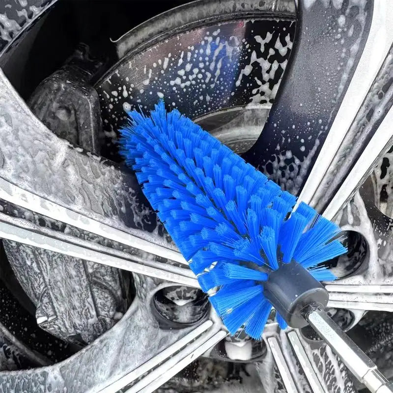 Wheel Brush for Car Cleaning Scrubber for Auto Tire No Scratches High-Density Bristles Car Wheel Cleaning Brush for Vehicles Oasis Select