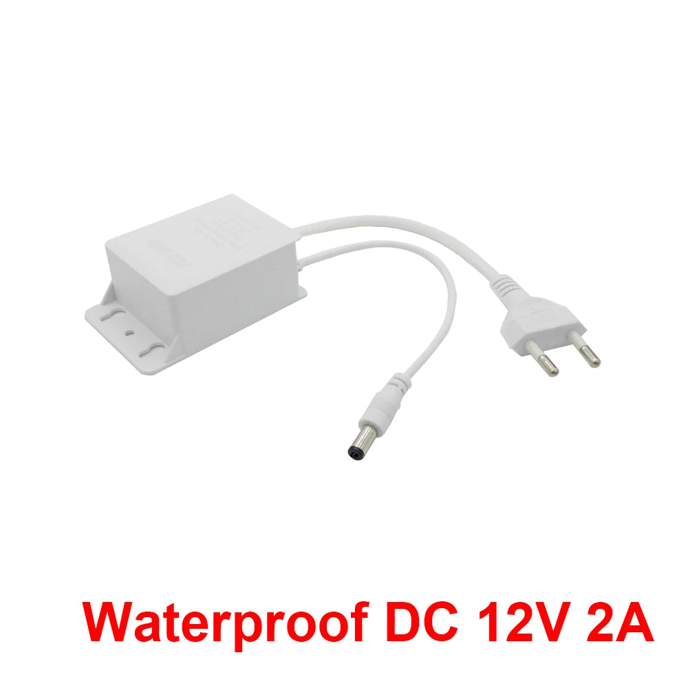 Waterproof DC12V 2A EU US Power Adapter Supply For CCTV Security Surveillance AHD Camera NVR DVR Input AC100V-240V 5.5mm*2.1mm Oasis Select Default Title