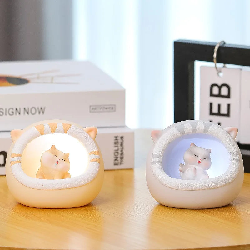 Creative Lovely Cute Fat Cat Night Light Girl Heart Cat Star Light Children Bedroom Atmosphere Light Decoration Oasis Select