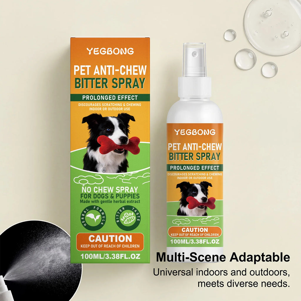 Pet Anti Chew Bitter Spray Pet Behavior Guidance and Repellent Effect Stops Dogs Chewing Licking Indoor Outdoor Training Spray Oasis Select