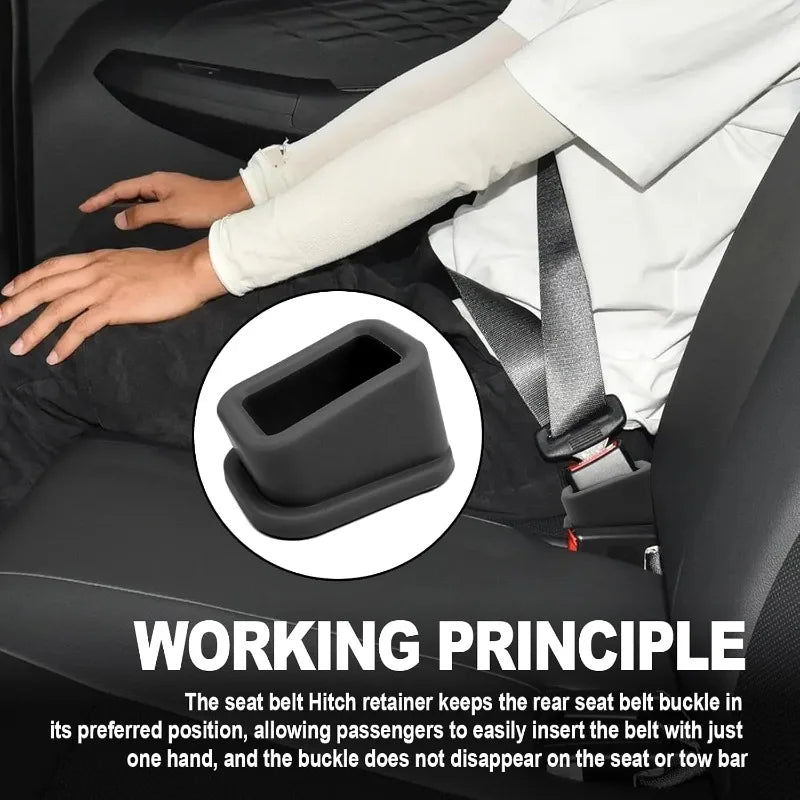 Anti-Slip Silicone Holder 1/2/4PCS Car Seat Belt Slot Fixer Safety Belts Lock Buckle Fixing Auto Interior Decorative Accessories Oasis Select