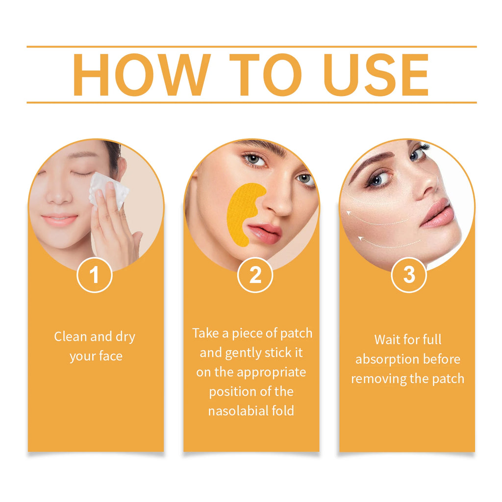 Wrinkle Removal Patch Hyaluronic Nasolabial Folds Face Lifting Sticker Firming Forehead Fine Lines Gel Anti-Aging Collagen Mask Oasis Select