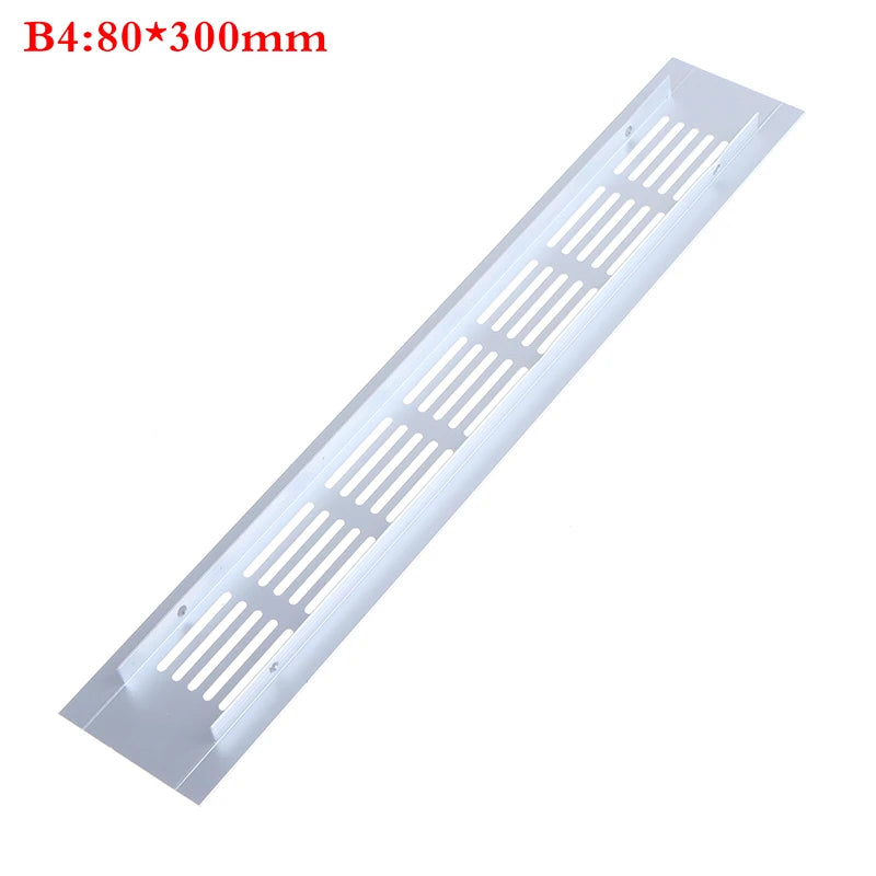 Vents Perforated Sheet Aluminum Alloy Air Vent Grille White Wall Ducting Ventilation Cover Web Plate Ventilation Grill Oasis Select 80x300mm