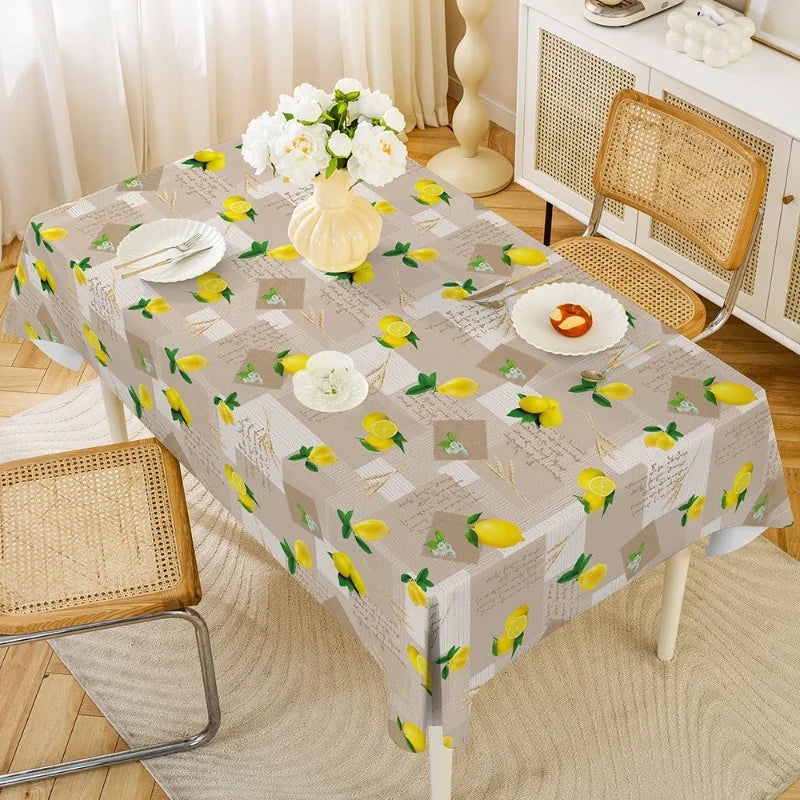 PVC Waterproof and Oil Resistant Tablecloth with Floral Patterns for Restaurant Dining Table Decoration and Kitchen Supplies Oasis Select 120x170cm SX-NT15001
