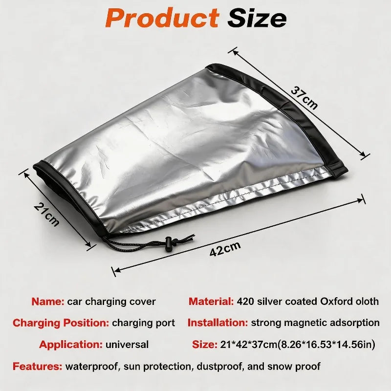 Charging Gun Protective Sleeve Durable Charger Port Rain Cover Oxford Cloth Dustproof Waterproof Cover Protector for Outdoor Use Oasis Select