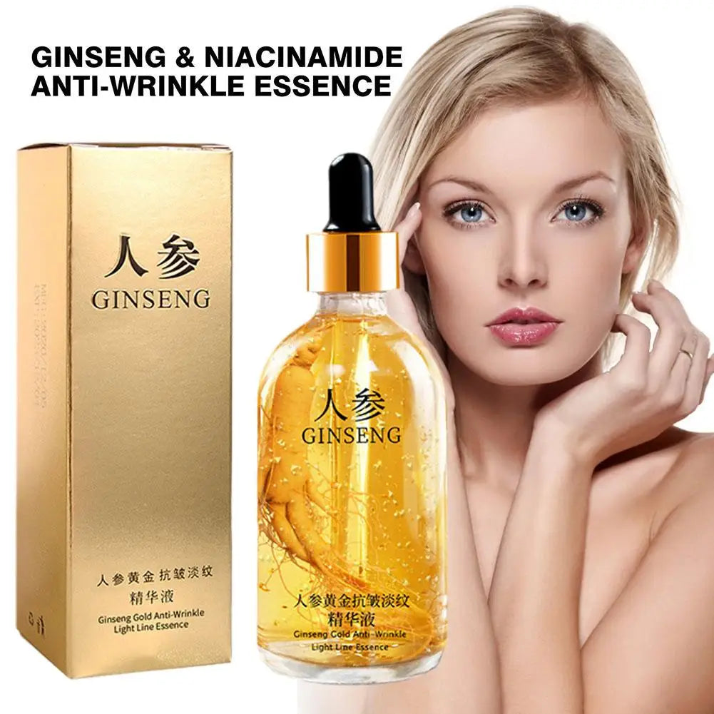 Gold Ginseng Face Essence Polypeptide Anti-wrinkle Lightning Moisturizing Facial Serum with Niacinamide Skin Care Oasis Select