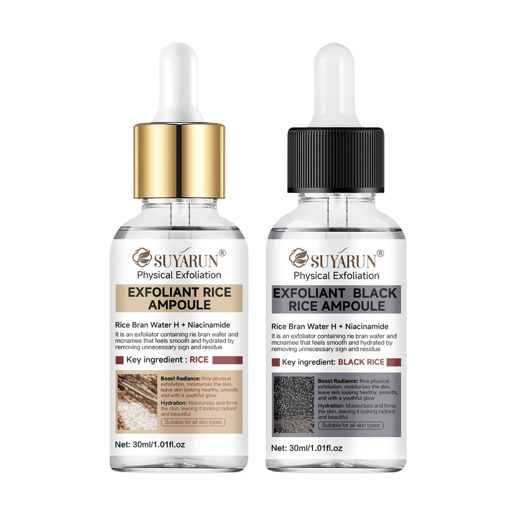 SUYARUN Rice & Black Rice Scrub & Serum Duo | Brightening Kit Exfoliating Skincare Duo Oasis Select 30ml-2