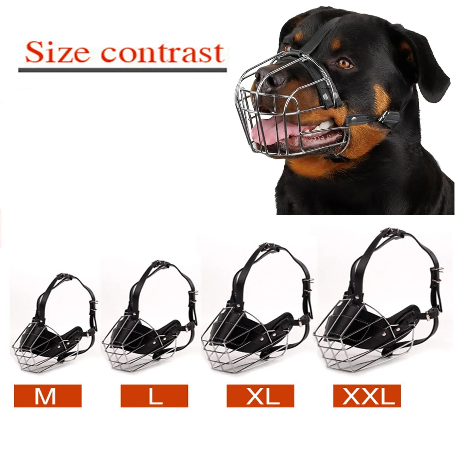Dog Anti-Bite Metal Muzzle – Adjustable Breathable Basket Dog Basket Muzzle Oasis Select