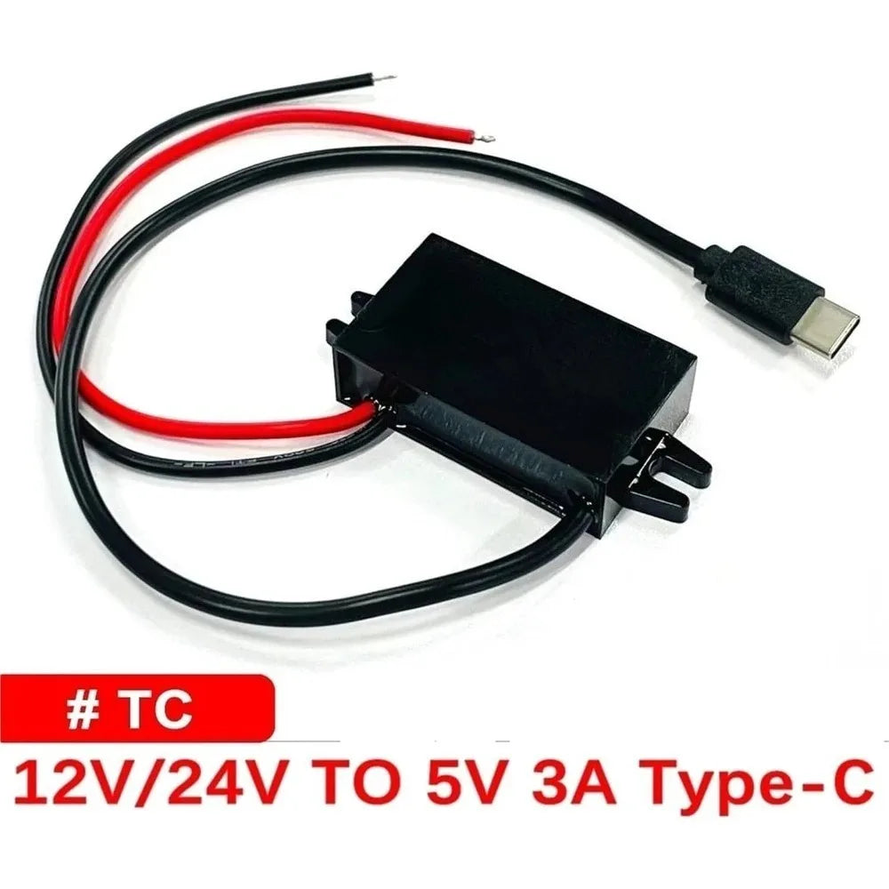 DC/DC 12V 24V To 5V 3A Converter Module 15W Regulator Power Supply For Type-C Micro USB Output Car Charger Lighting Equipment Oasis Select