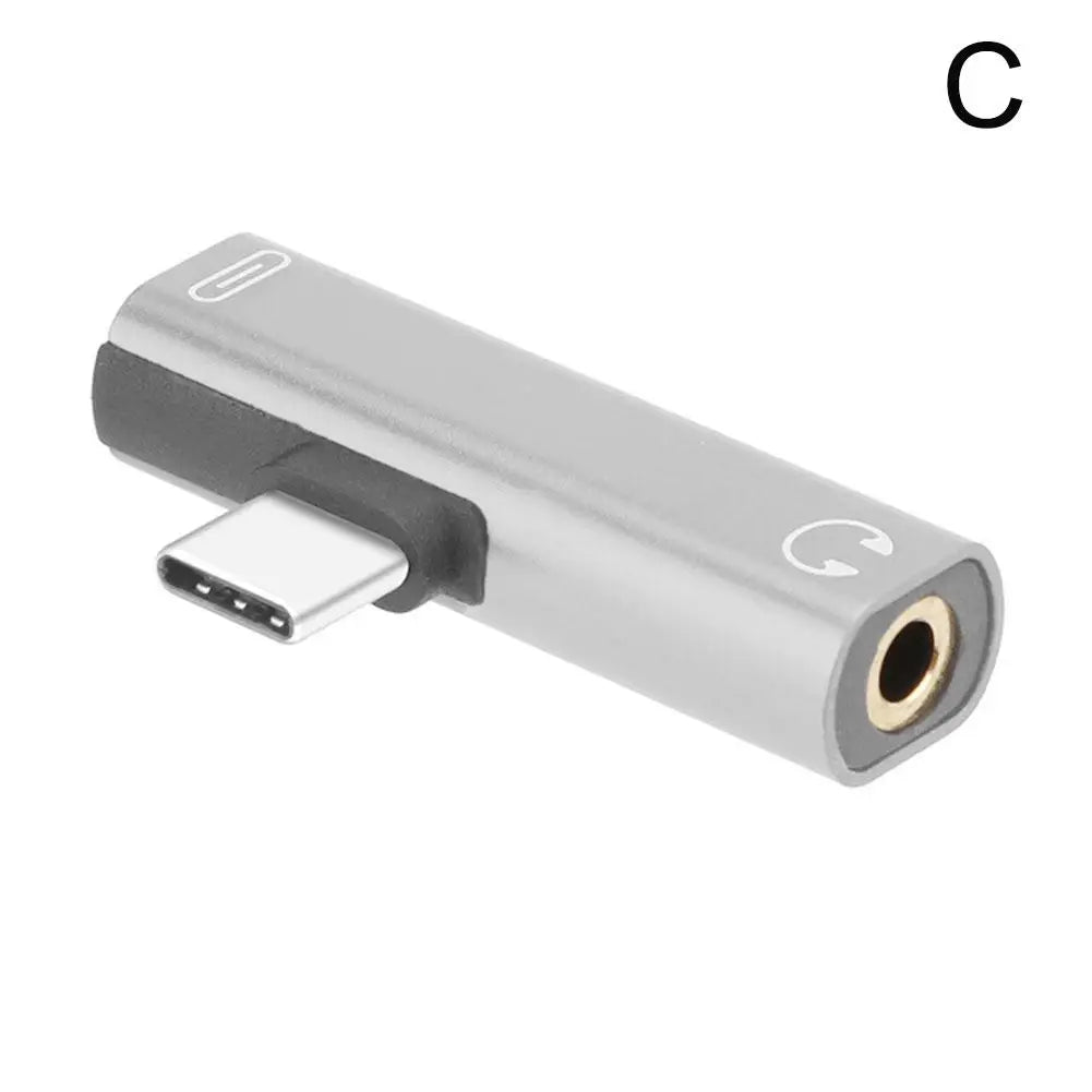 2-in-1 USB-C to 3.5mm Audio Adapter & Type-C Charging Cable