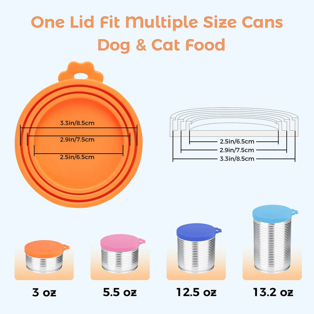 Silicone Food Preservation Lid Pet Food Lid Cat And Dog Food Sealing Lid Three-In-One Container Lid To Prevent Food Spoilage. Oasis Select