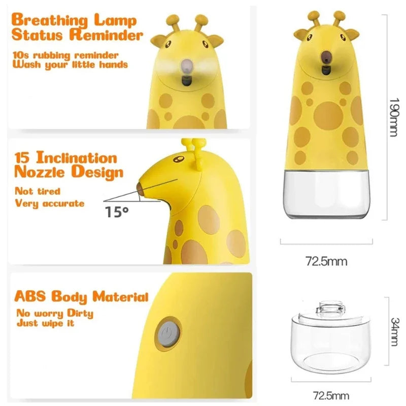 Automatic foam soap dispenser cartoon smart sensor shampoo and bathroom wash hand sanitary soap pump dispenser kid's gift Oasis Select