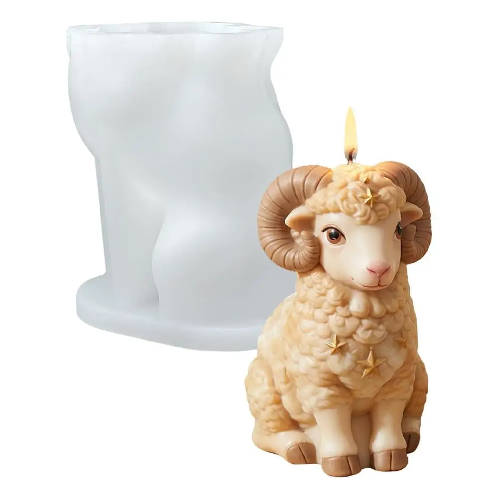 3D Lamb Silicone Mold – DIY Candle, Soap, Resin & Wax Craft