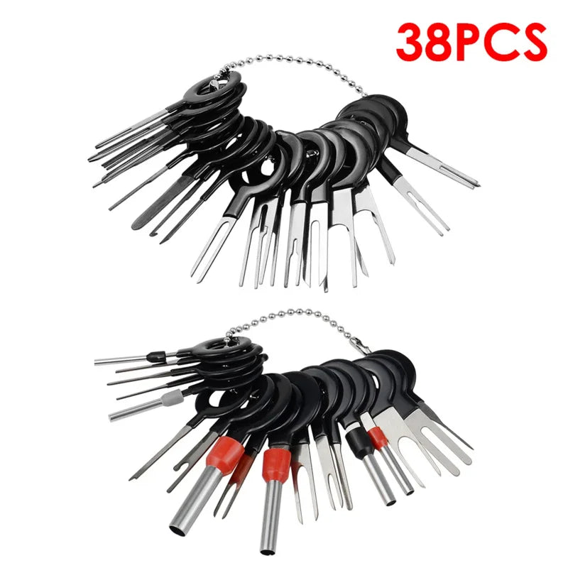 3/8/18/38/41pcs Car Terminal Removal Tool Wire Plug Rector Puller Release Pin Extractor Kit For CarPlug Repair Tool Oasis Select