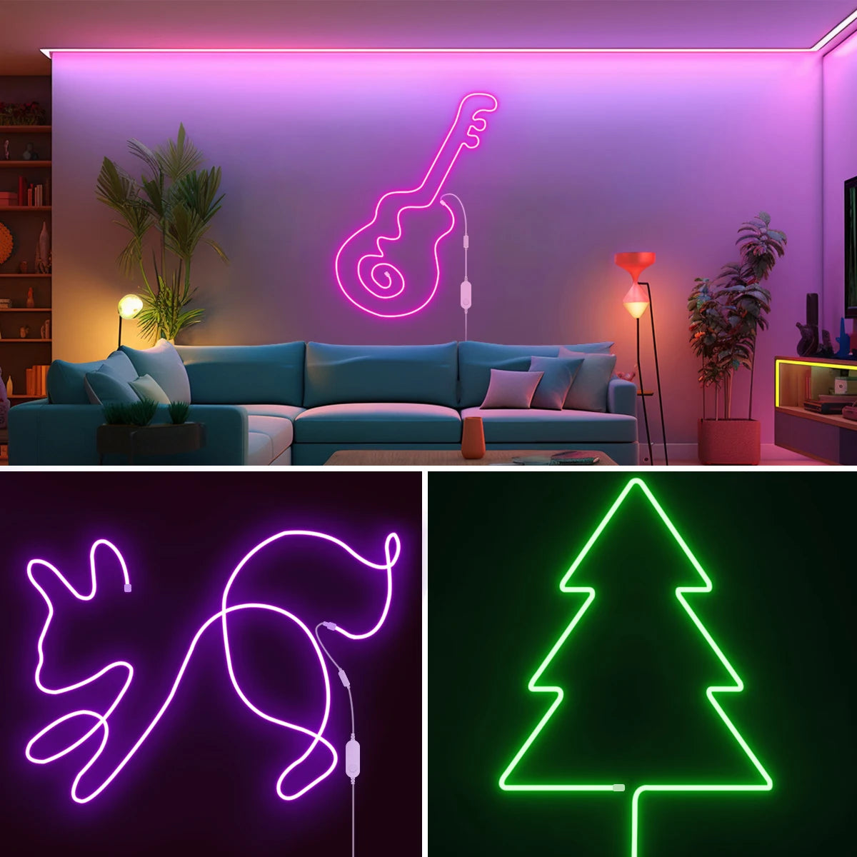 USB 5V Smart Tuya Zigbee 3.0 Neon LED Strip Light RGB/Warm White/White TV Gaming Room Ambinet Backlight Work with Alexa Google Oasis Select