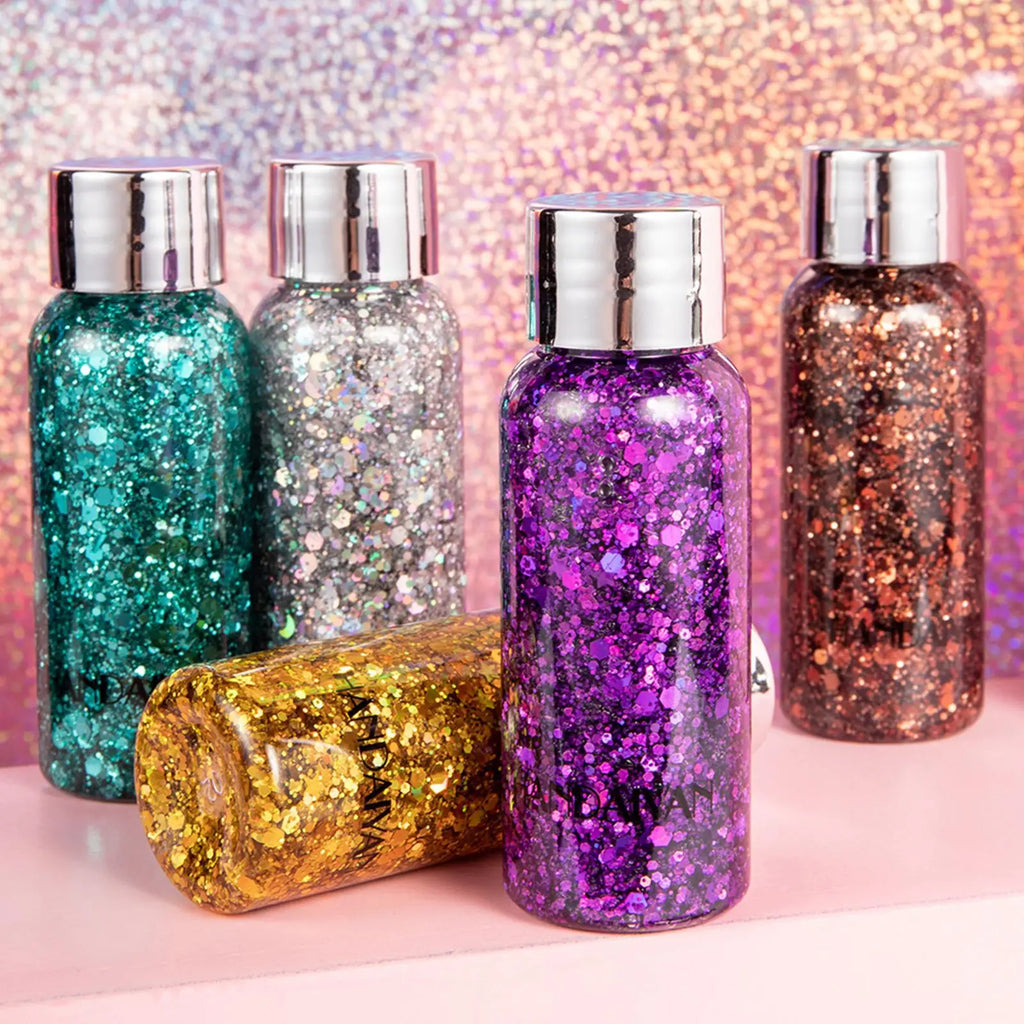 Glitter Body Lotion Diamond Glitter Gel Cream Eye Nail Hair Body Face Glitter Gel Lasting Sparkling Lotion Party Glitter Shimmer Oasis Select