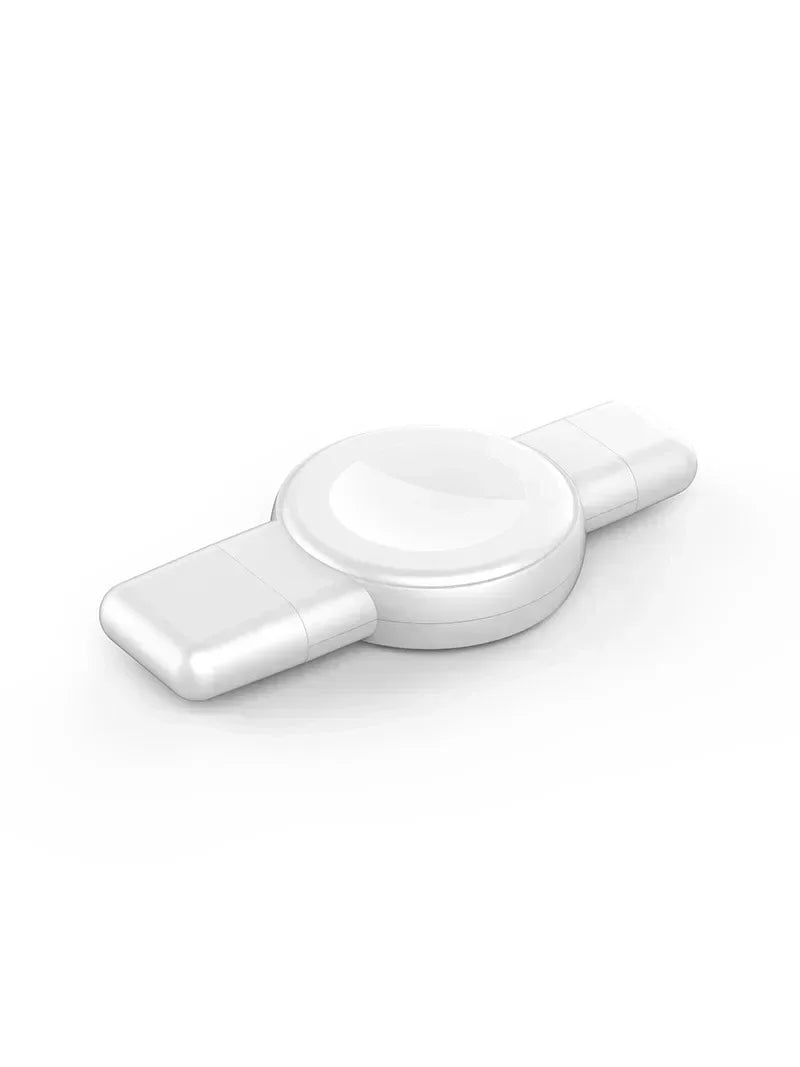 2 In 1 USB Type C Magnetics Watch Wireless Charger for Samsung Watch Galaxy 4 5 6 Active 1/2 Apple IWatch 2-8 SE Charging Stand Oasis Select white