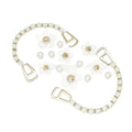 Fashionable shoe accessory set, with a shoe chain clasp, removable, suitable for sandals and flip-flops. Oasis Select CJ-161