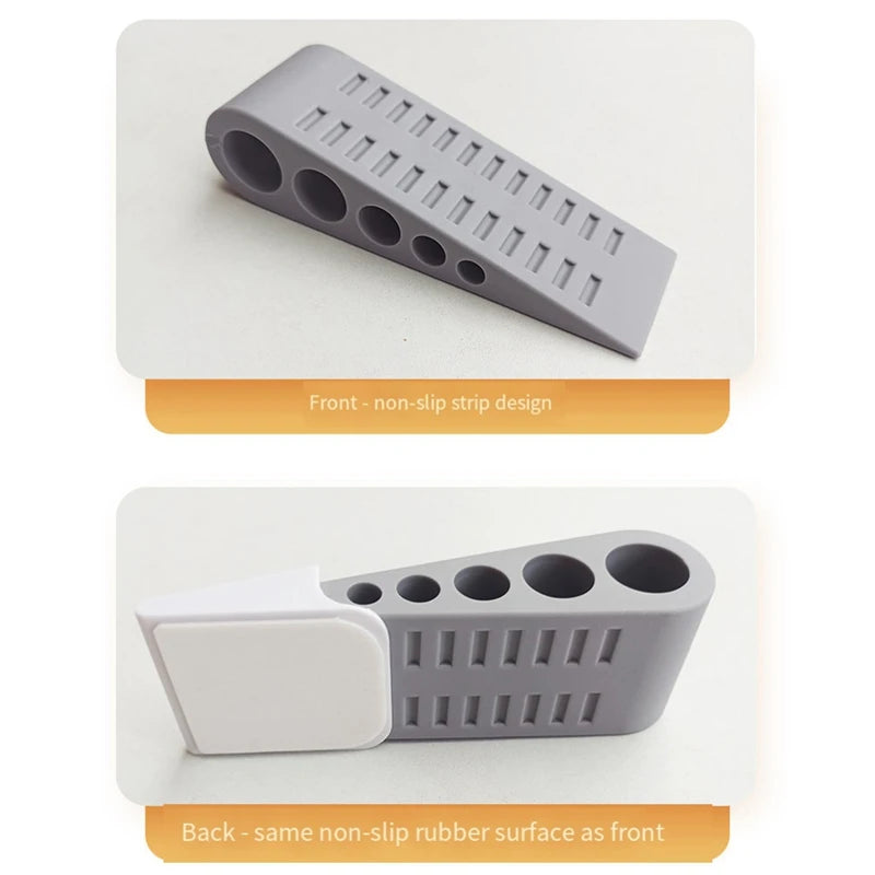 WISH 3Pack Door Stops For Bottom Of Door, Rubber Door Stopper Wedge With Holder, Door Holder To Keep Door Open Oasis Select