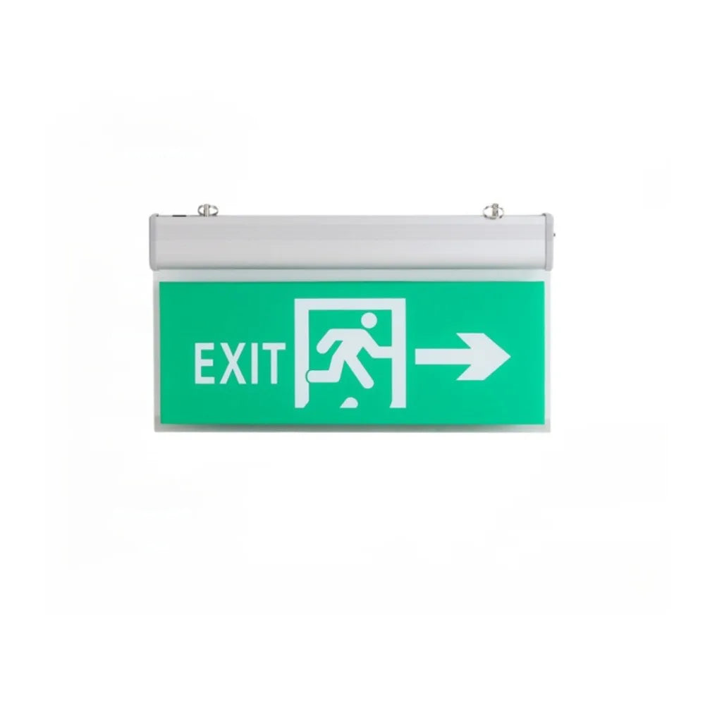 LED Exit Sign Emergency Evacuation Light | Acrylic Green Indicator Emergency Exit Sign Oasis Select Style 2