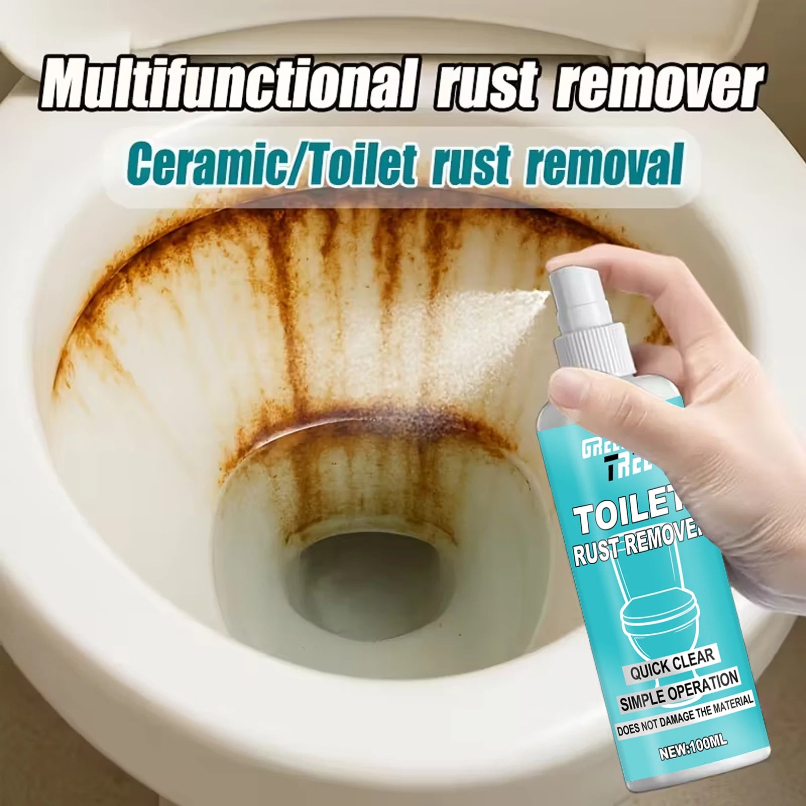 Heavy-Duty Ceramic & Toilet Rust Eliminator Cleaner Bathroom Cleaner Oasis Select