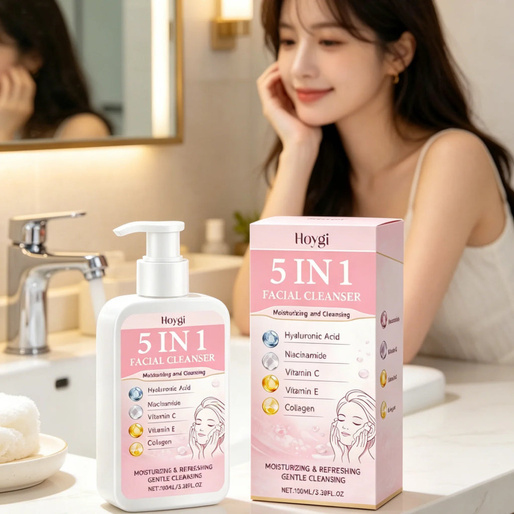 Hoygi 5-in-1 Facial Cleanser – Oil Control & Brightening Foam Facial Cleanser Oasis Select