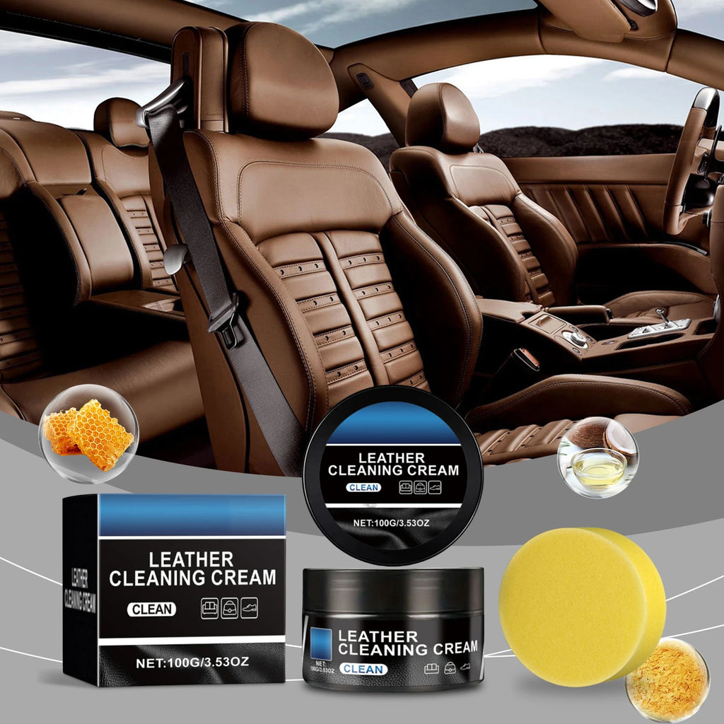 Leather Cleaning Cream for Automotive Interior Remove Dirt Anti Fouling and Waterproof Car Interior Seat Leather Products Oasis Select