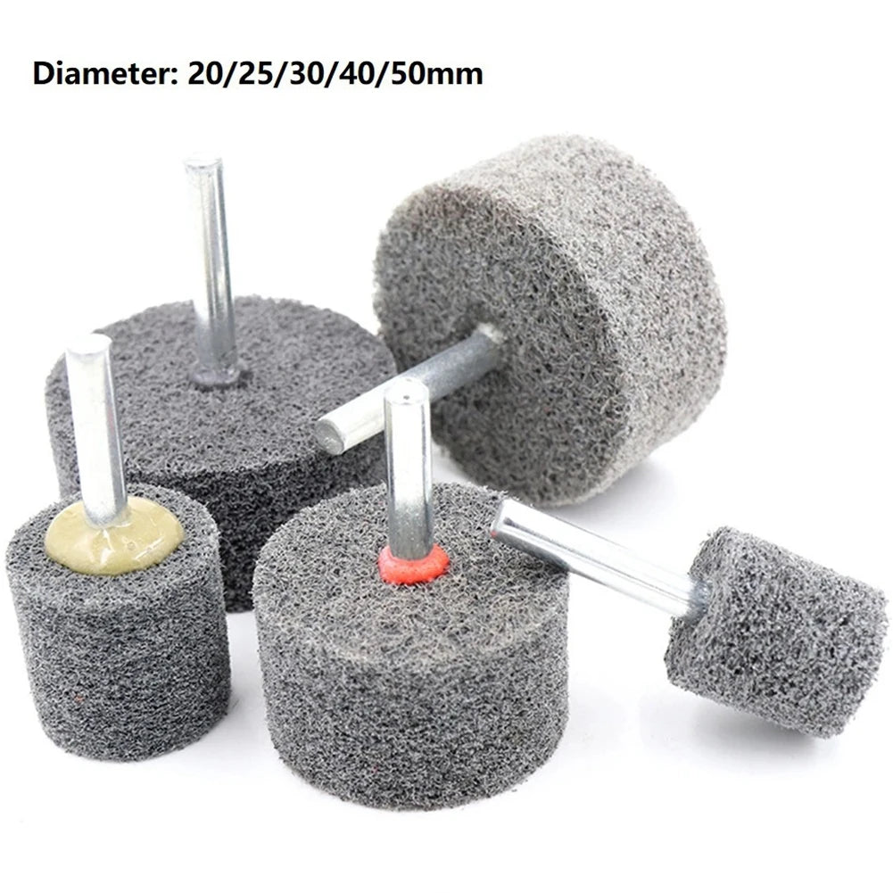 1pc 20-50mm Nylon Fiber Polishing Wheel Abrasive 6mm Shank Woodworking Metalworking Grinding Head For Drill Grinder Oasis Select