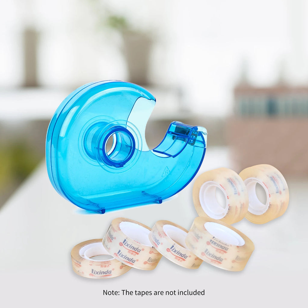 Transparent Desktop Tape Cutter Tape Hand Use Practical Plastic Adhesive Tape Dispenser Portable Lightweight for Office Home Oasis Select