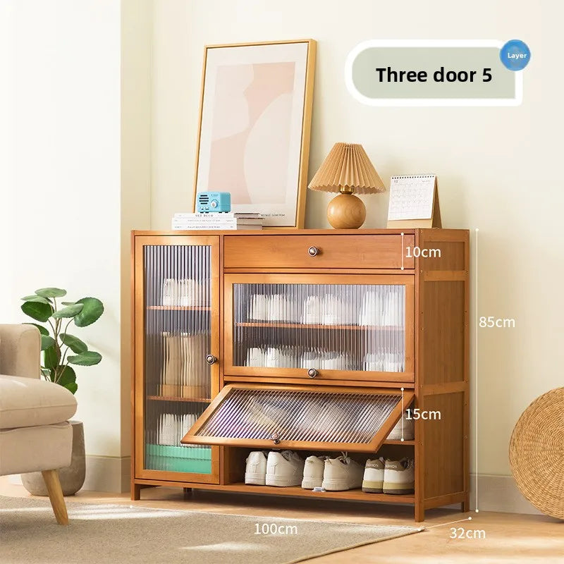 Cabinet household entrance entrance entrance cabinet small apartment explosion balcony storage household economical shoe rack Oasis Select 100 long three doors