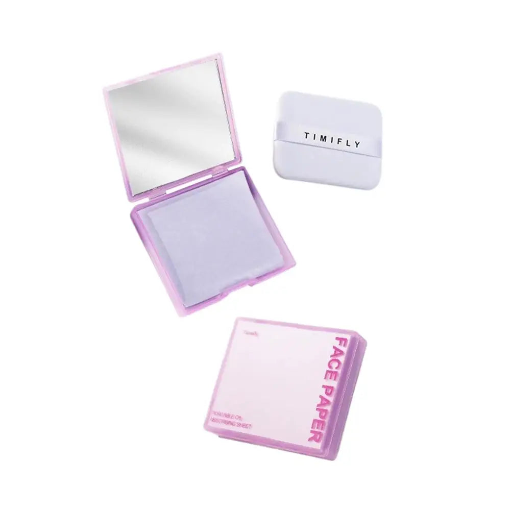 Oil Blotting Sheets for Face, Face Blotting Sheets for Oily Skin with Mirror & Makeup Puff, Oily Skin Blotting Paper for Women Oasis Select B